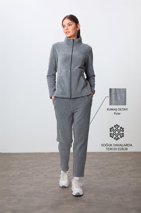 Dames Lange Mouwen Rits Trainingspak Set - Image 1