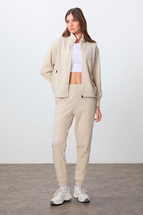 Oversized Sweatshirt en Broek Set met Ritskraag - Image 2