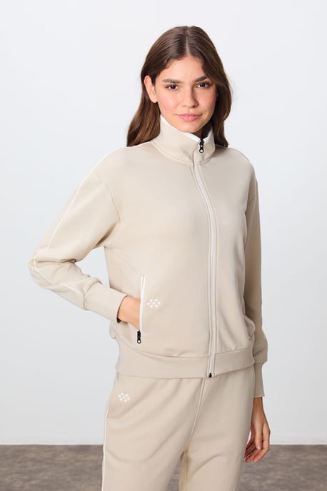 Oversized Sweatshirt en Broek Set met Ritskraag - Image 3