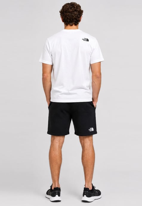 The North Face Men's Simple Dome T-Shirt & French Terry Shorts Set – White / Black - Image 2