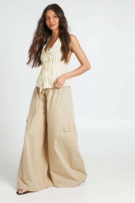 Cotton Poplin Cargo Trousers - Image 1