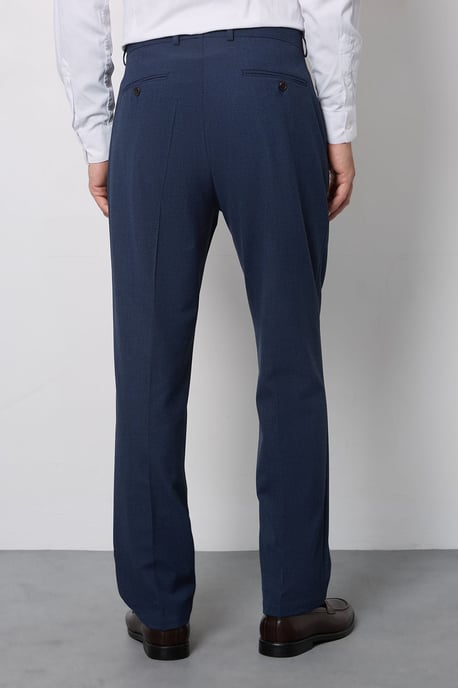Navy Marl Tailored Fit Suit Trousers - Image 3