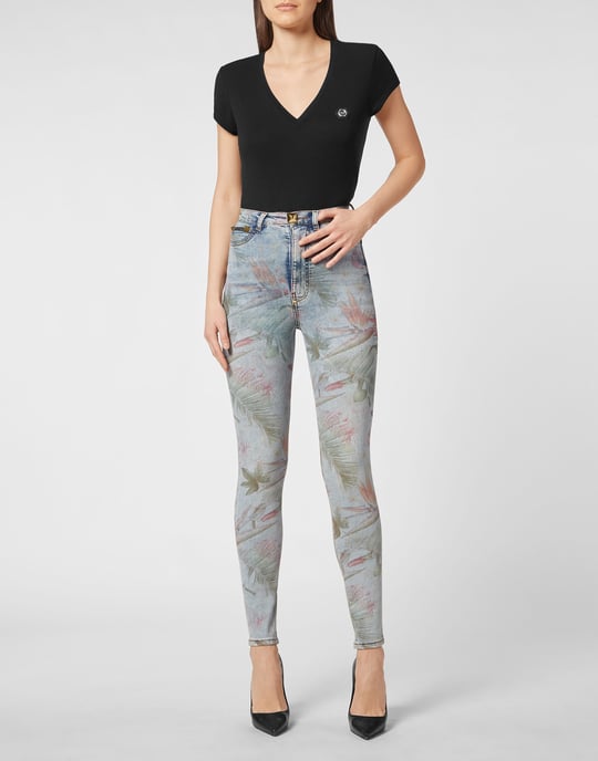 Super Hoge Taille Jegging Flowers - Image 4