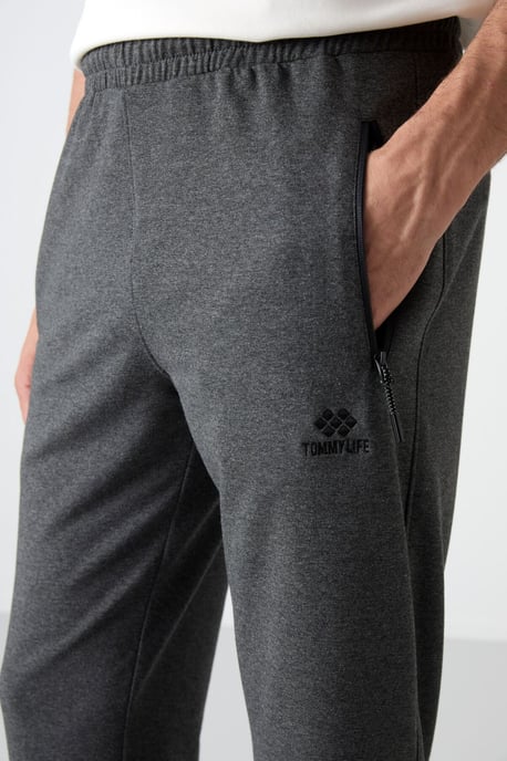 Heren Regular Fit Recht Gesneden Joggingbroek - Image 3