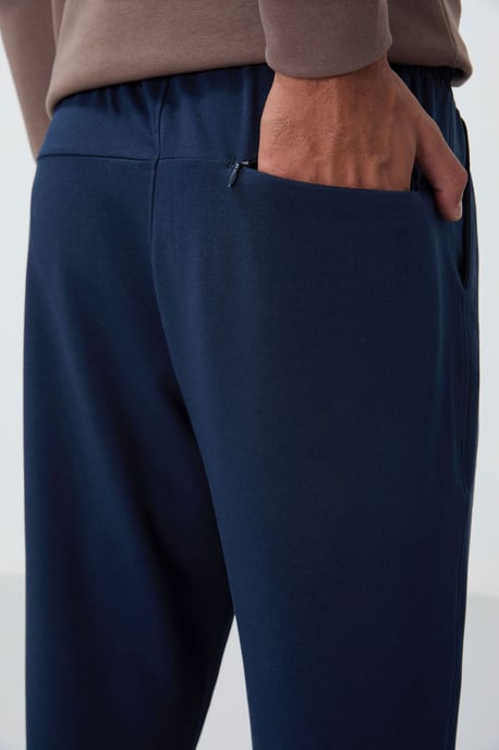 heren regulier pasvorm katoenmix joggingsbroek - Image 4