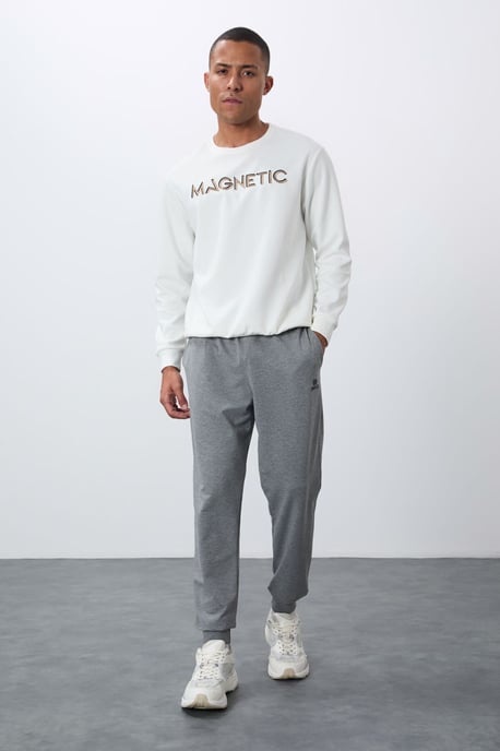 Heren Effen Fleece Joggingbroek - Image 2