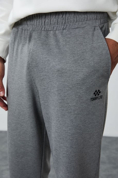 Heren Effen Fleece Joggingbroek - Image 4