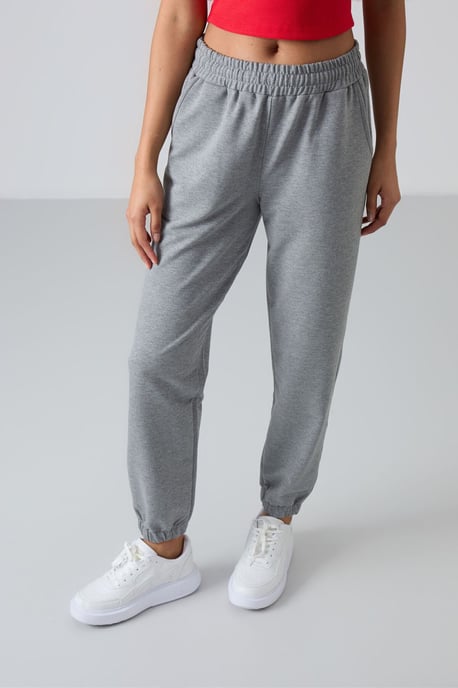 Kvinnors Högmidjade Avslappnade Fleece Joggers - Image 2