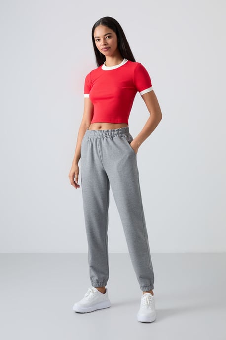 Kvinnors Högmidjade Avslappnade Fleece Joggers - Image 3