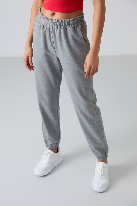Kvinnors Högmidjade Avslappnade Fleece Joggers - Image 5