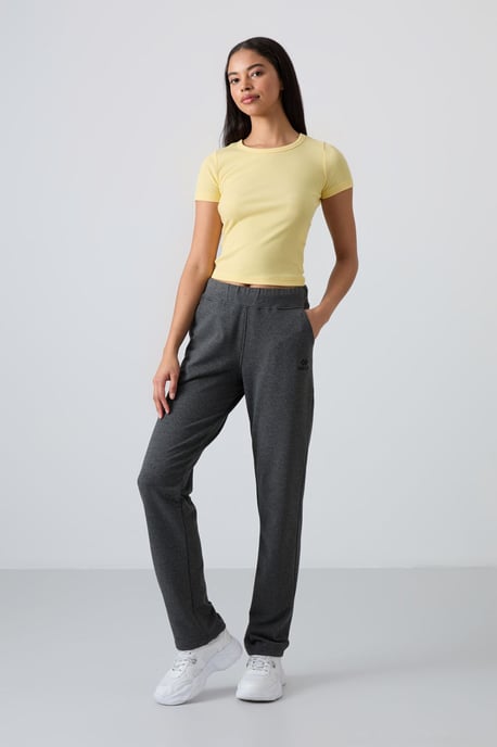 Högmidjade rakbenade sweatpants - Image 1