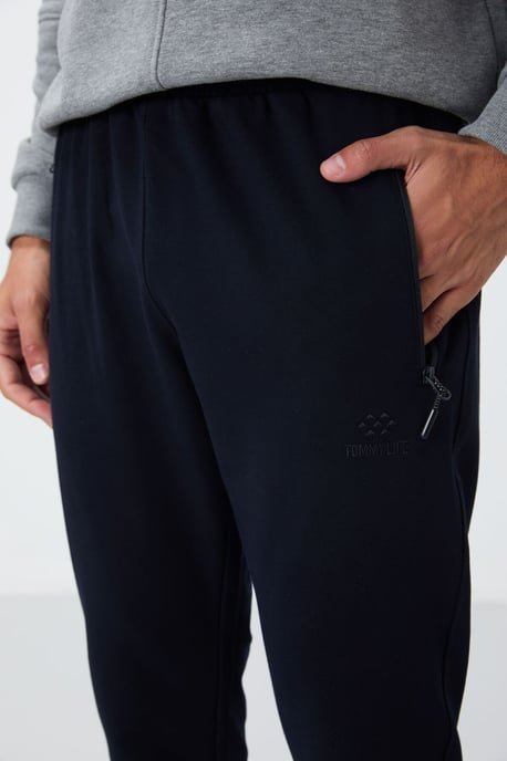 Herr Jogger Sweatpants med dragkedjeficka - Image 4