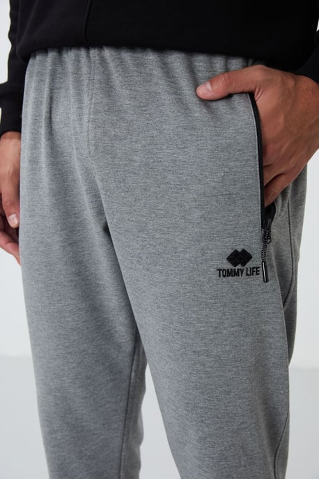 Men's Jogger Sweatpants With Zip Pocket - Image 4