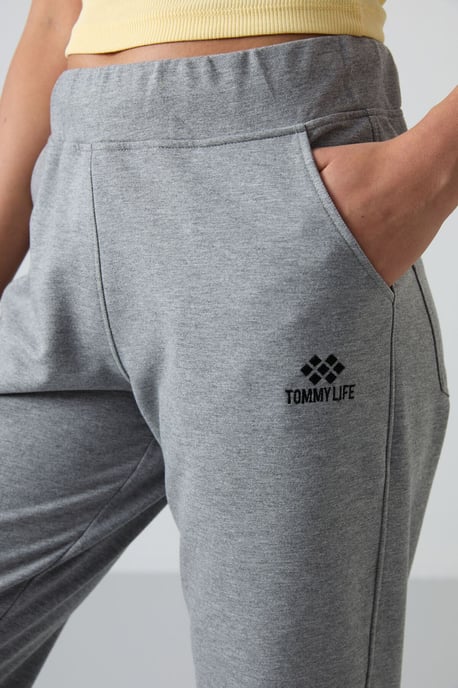 High-Waist Straight-Leg Sweatpants - Image 3