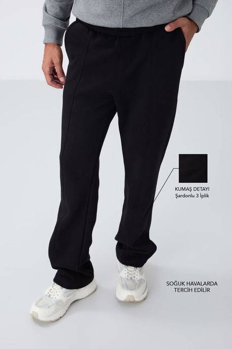 Herr Regular Fit Bomulls- och Polyester Sweatpants - Image 1