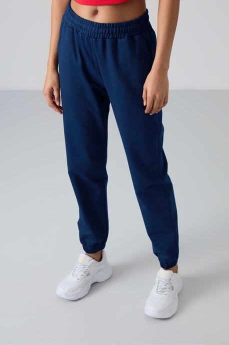 Dam High-Waist Avslappnade Fleecejoggers - Image 5