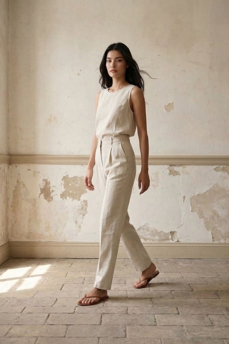 Hoge Taille Rechte Crepe Broeken - Image 5