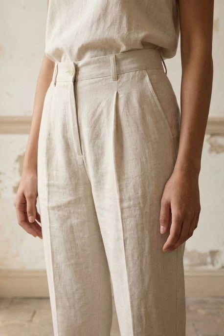 Hoge Taille Rechte Crepe Broeken - Image 6