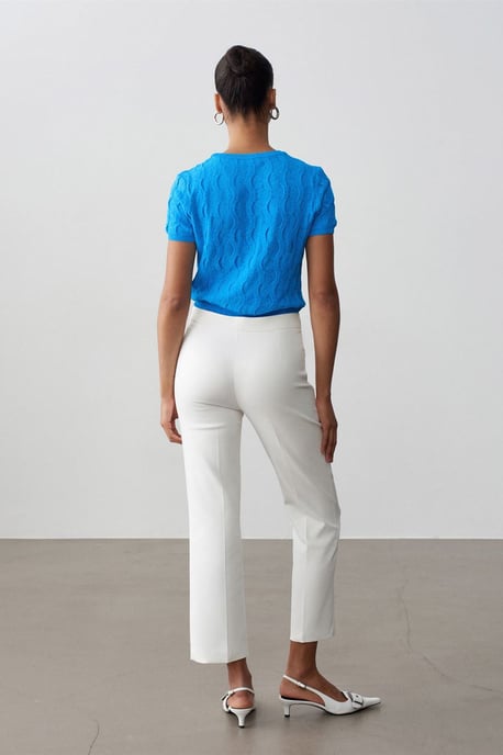 High-waisted Flared Capri Broek - Image 2