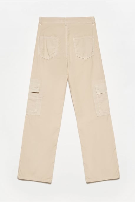 Hoge Taille Katoenen Poplin Rechte Broek - Image 2