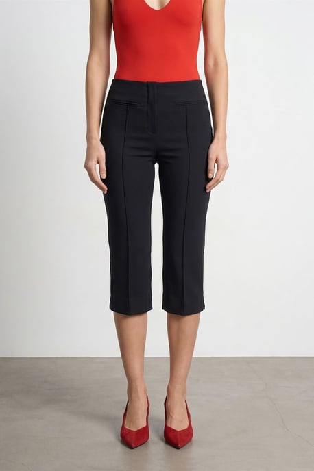 High-Waist Capri Cigarette Trousers - Image 3