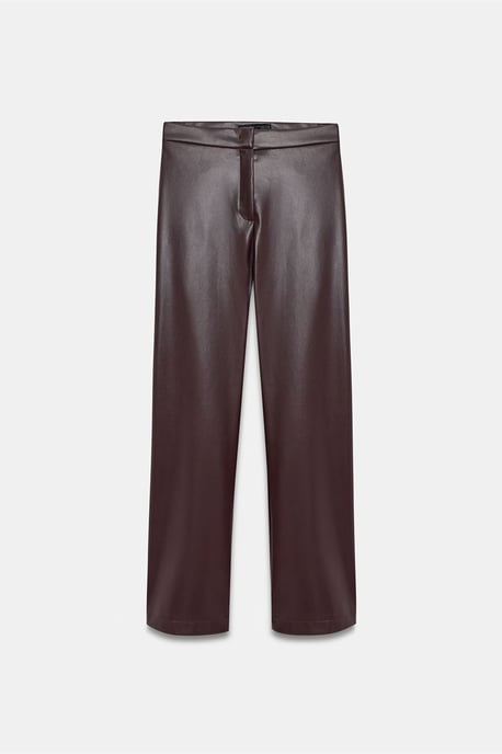 Women's Faux Leather Flare Pants - Image 6
