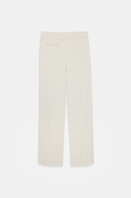 Women's High-Waist Straight-Leg Crepe Trousers - Image 5