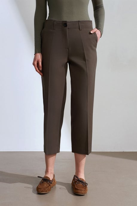 Dames Hoge Taille Capri Broek met Ceintuurlint - Image 3