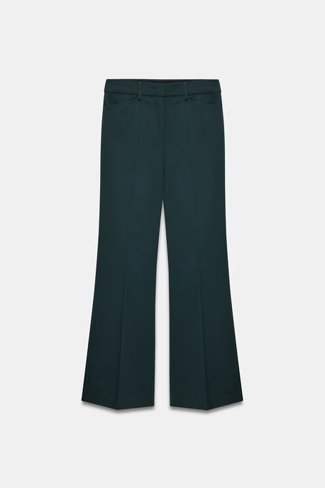 Dames Hoge Taille Flared Gabardine Broek - Image 5