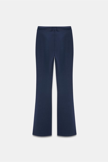 Mid-Waist Flare Jersey Pants With Drawstring - Image 6