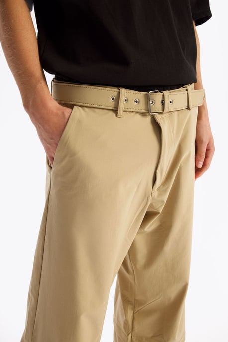 Bältesförsedda Gabardin Raka Byxor - Image 2
