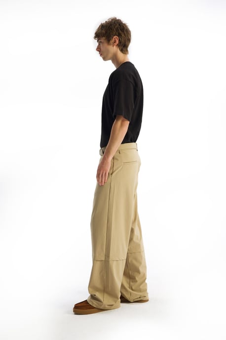 Bältesförsedda Gabardin Raka Byxor - Image 3
