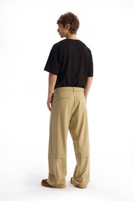 Bältesförsedda Gabardin Raka Byxor - Image 4