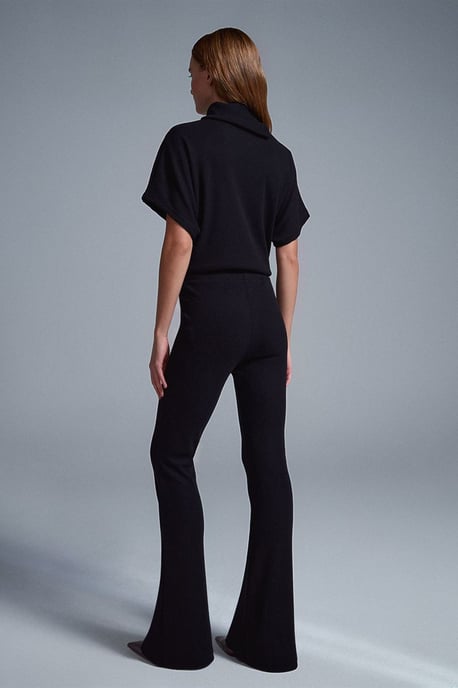 High-Waist Flare Knit Pants - Image 2