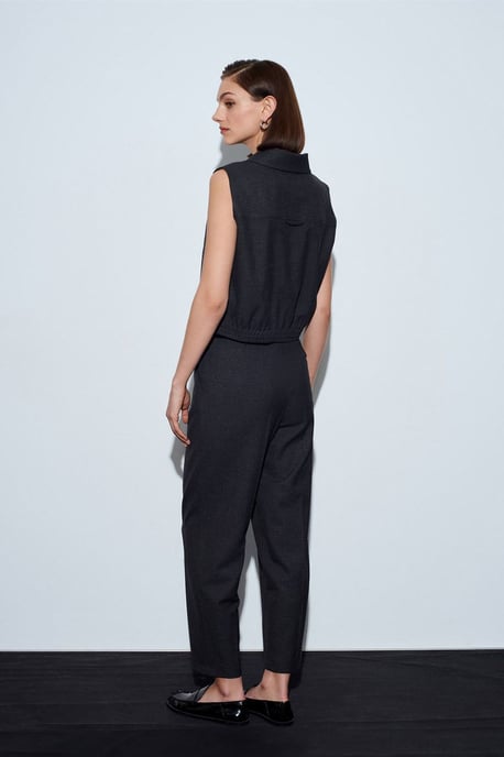 High-Waist Straight-Leg Crepe Trousers With Belt - Image 4