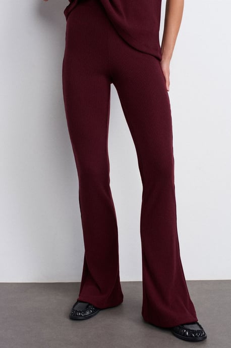 High-Waist Flare Knit Pants - Image 5