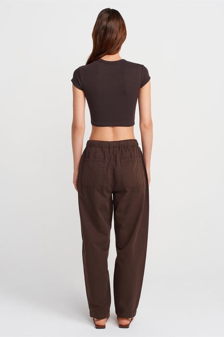 Katoenen Poplin Rechte Joggingbroek - Image 2