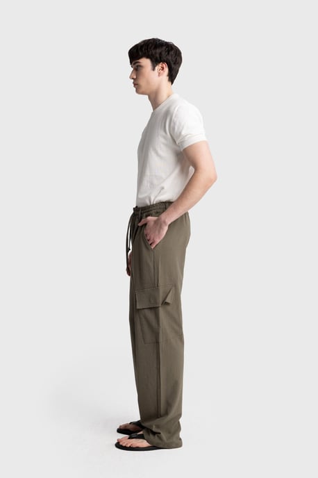 Heren Katoenen Rechte Knit Broek - Image 3