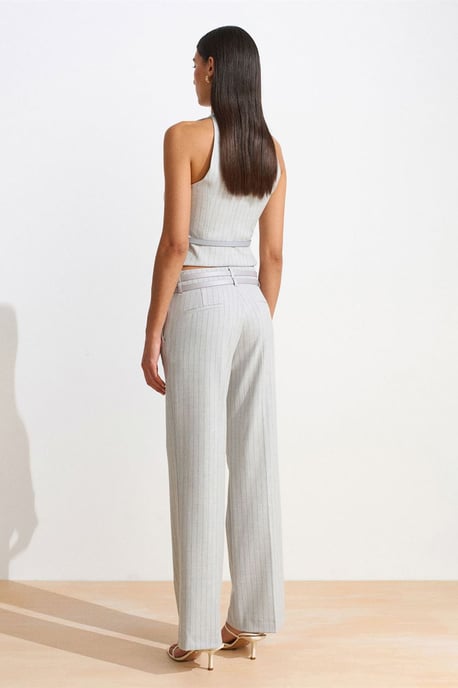 Gestreepte Rechte Broek met Ceintuur - Image 2