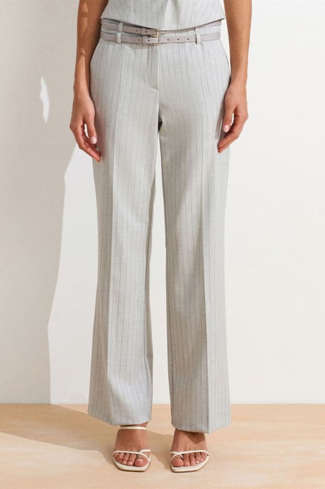 Gestreepte Rechte Broek met Ceintuur - Image 3