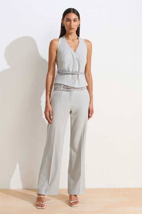 Gestreepte Rechte Broek met Ceintuur - Image 5