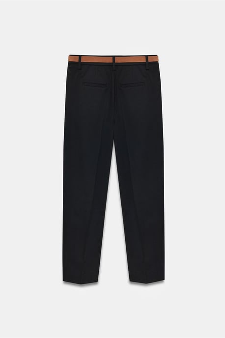 Belted Straight-Leg Crepe Trousers - Image 6
