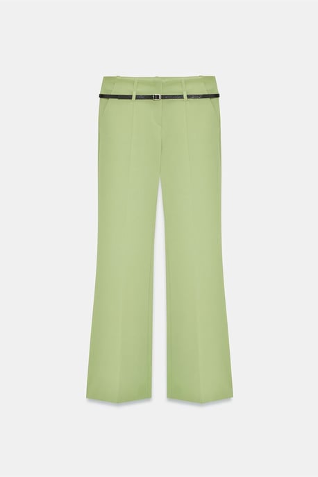 Belted Straight-Leg Crepe Trousers - Image 5