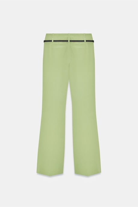 Belted Straight-Leg Crepe Trousers - Image 6