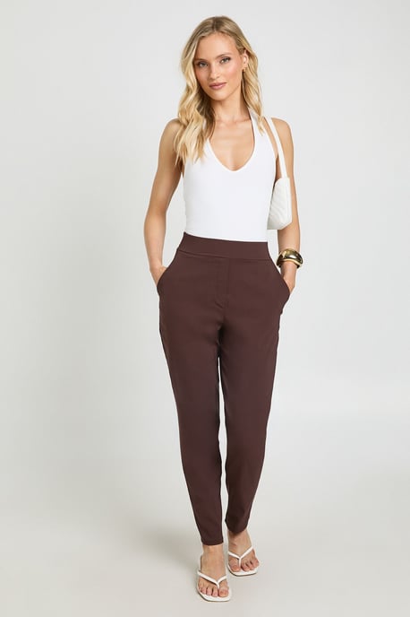 Petite Super Stretch Tapered Tailored Trouser - Image 3