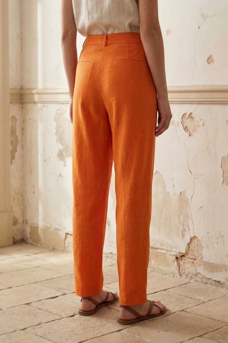 Hoge Taille Rechte Crepe Broeken - Image 3