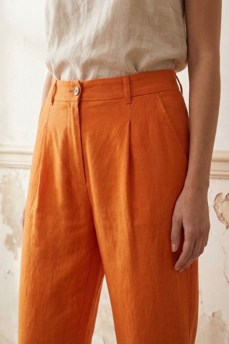 Hoge Taille Rechte Crepe Broeken - Image 6