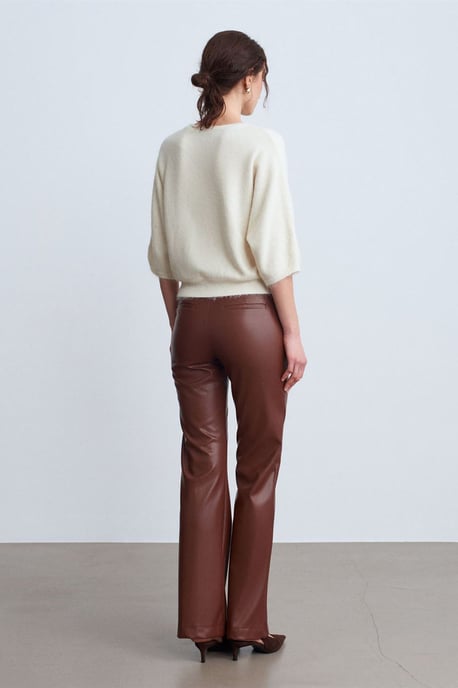 Dames Neplederen Flared Broek - Image 2