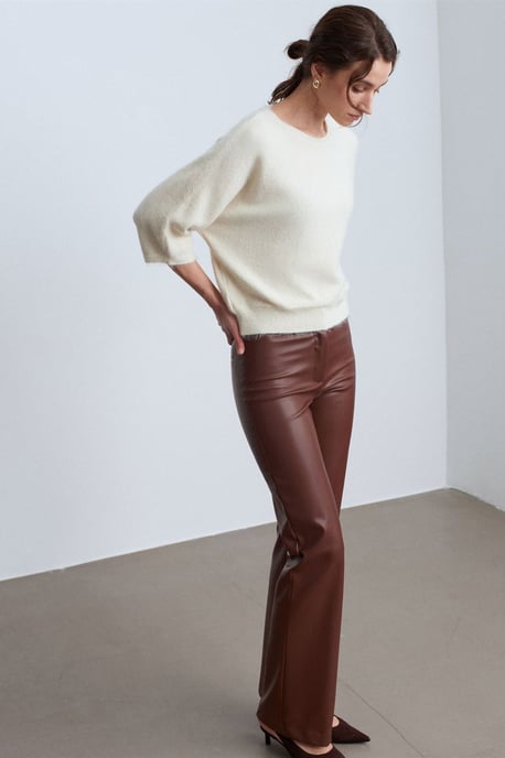 Dames Neplederen Flared Broek - Image 4