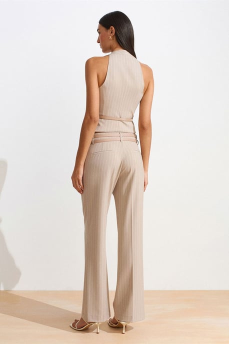 Gestreepte Rechte Broek met Ceintuur - Image 3